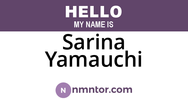 Sarina Yamauchi