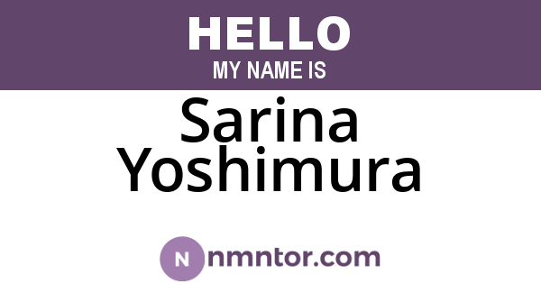 Sarina Yoshimura