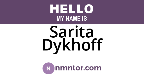 Sarita Dykhoff