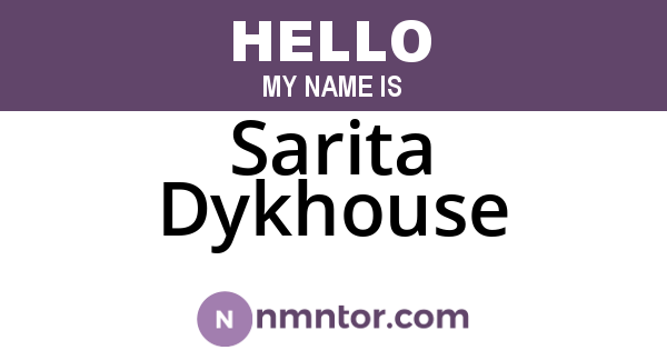 Sarita Dykhouse
