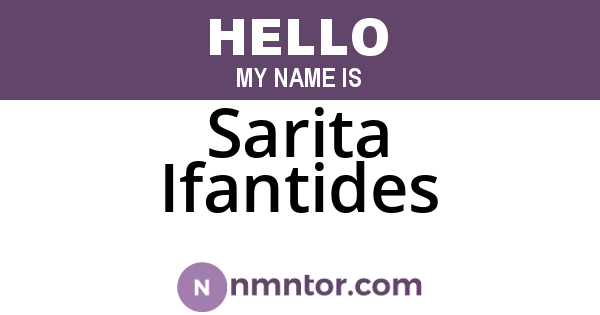 Sarita Ifantides