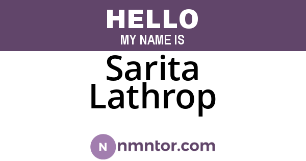 Sarita Lathrop