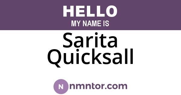 Sarita Quicksall