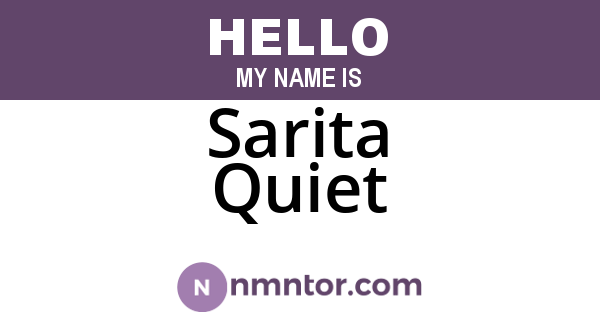 Sarita Quiet