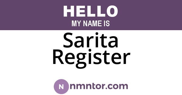 Sarita Register