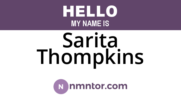 Sarita Thompkins