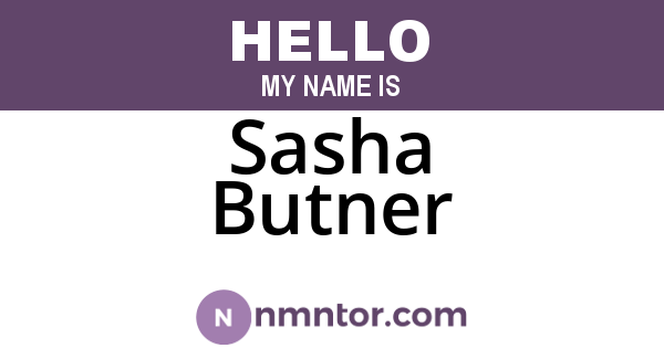 Sasha Butner