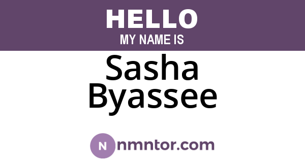 Sasha Byassee