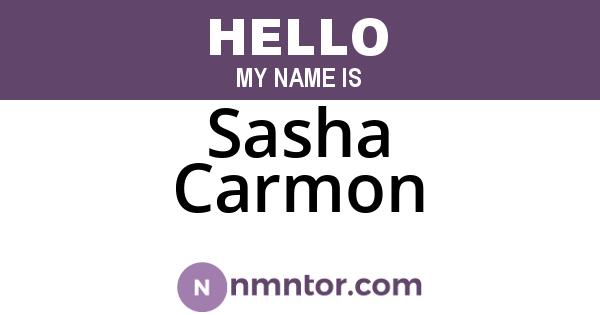 Sasha Carmon