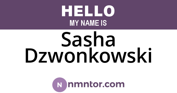 Sasha Dzwonkowski