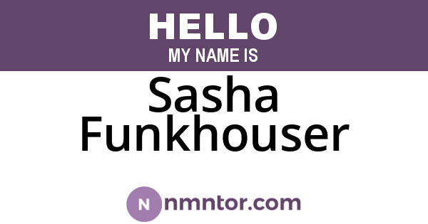 Sasha Funkhouser