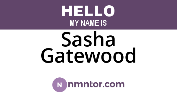 Sasha Gatewood