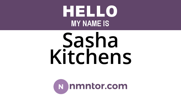 Sasha Kitchens