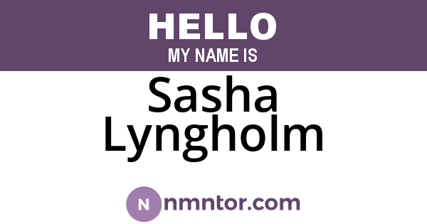 Sasha Lyngholm