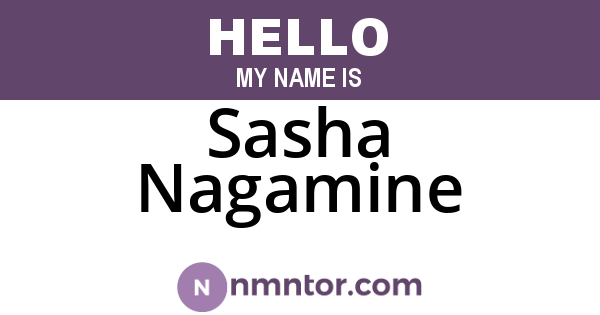 Sasha Nagamine