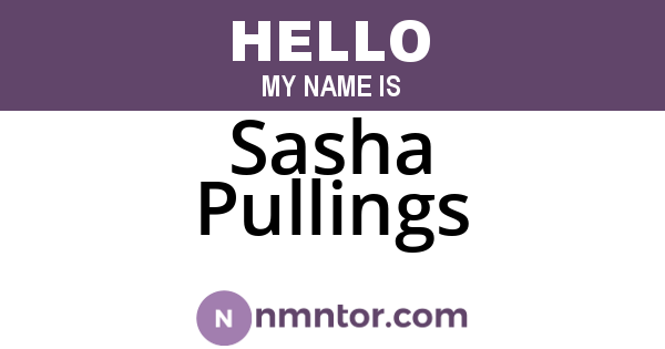 Sasha Pullings