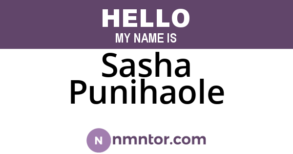Sasha Punihaole