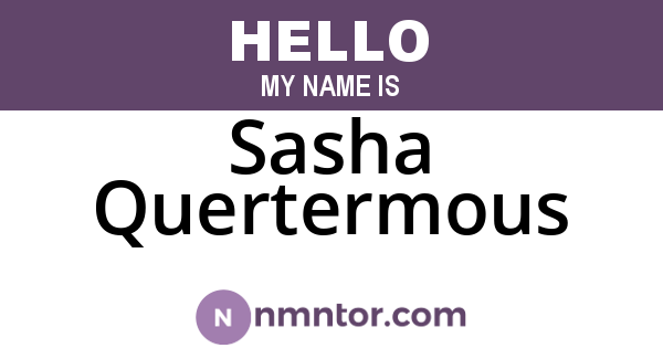 Sasha Quertermous