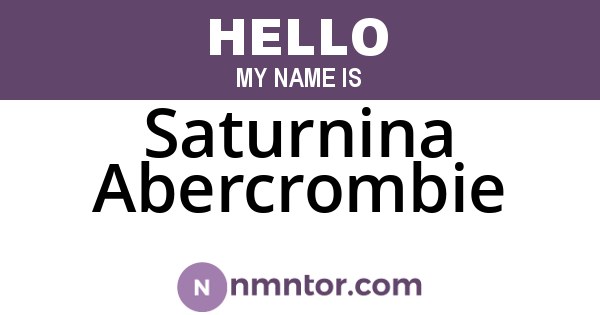 Saturnina Abercrombie