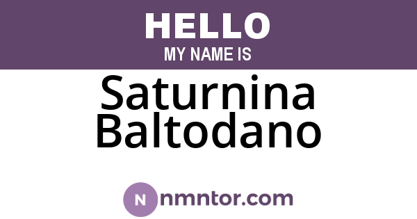Saturnina Baltodano