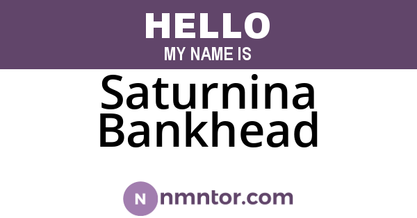 Saturnina Bankhead