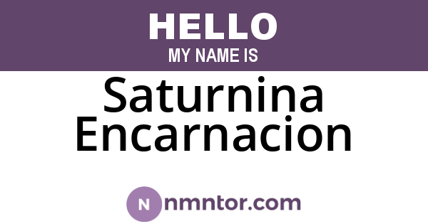 Saturnina Encarnacion