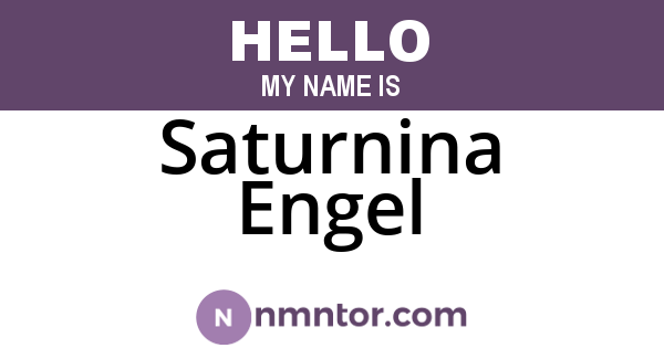 Saturnina Engel