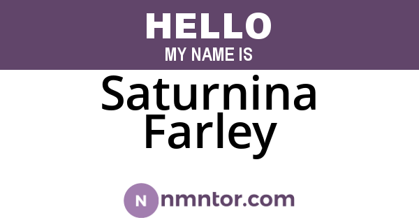 Saturnina Farley