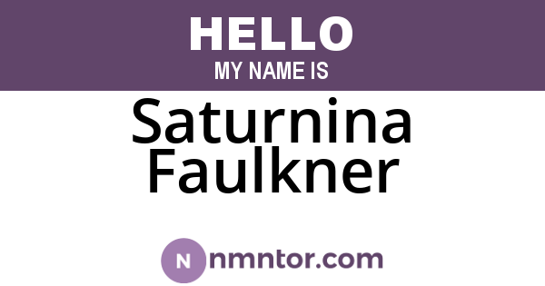 Saturnina Faulkner