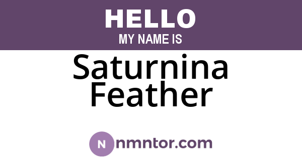 Saturnina Feather
