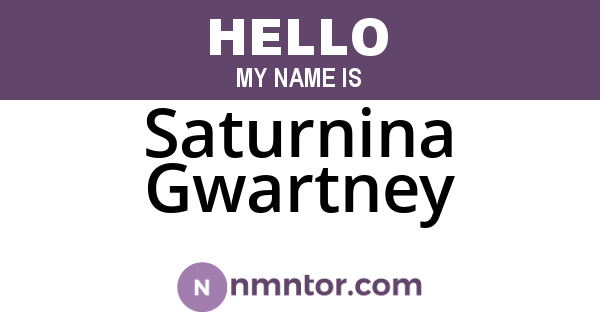 Saturnina Gwartney