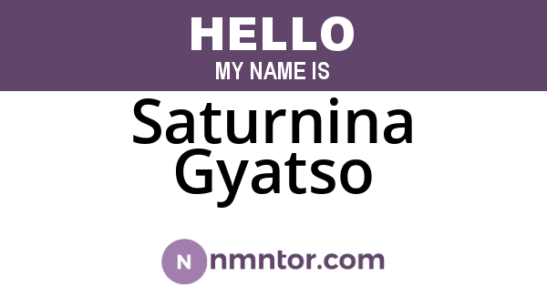 Saturnina Gyatso
