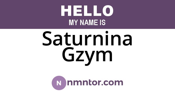 Saturnina Gzym