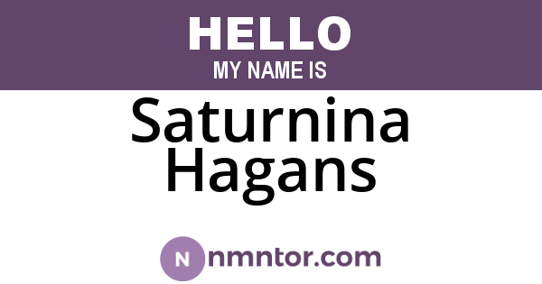 Saturnina Hagans