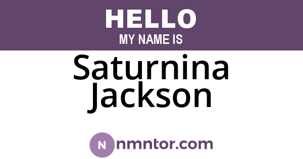 Saturnina Jackson