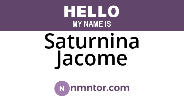 Saturnina Jacome