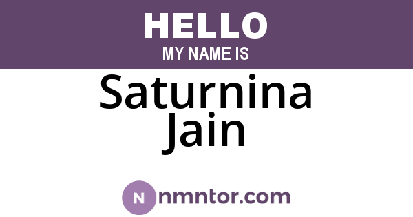 Saturnina Jain