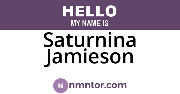 Saturnina Jamieson