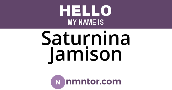 Saturnina Jamison
