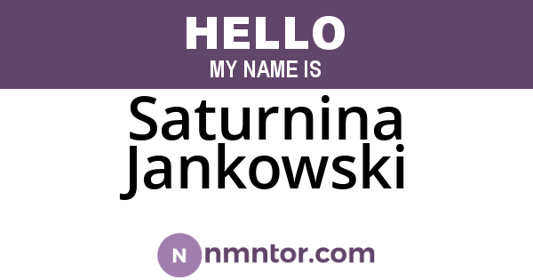 Saturnina Jankowski