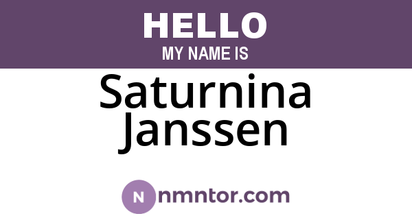 Saturnina Janssen