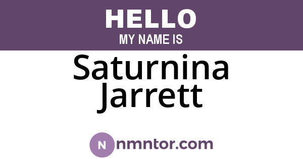 Saturnina Jarrett