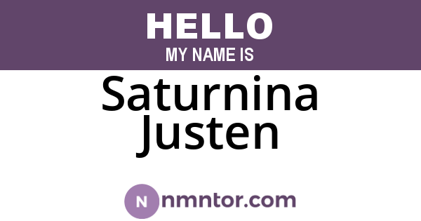 Saturnina Justen