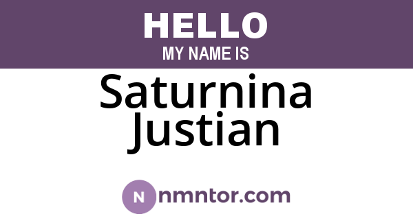 Saturnina Justian