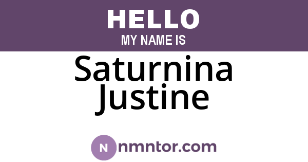 Saturnina Justine