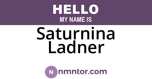 Saturnina Ladner