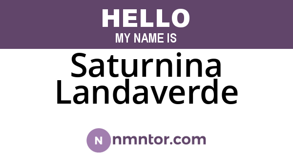 Saturnina Landaverde