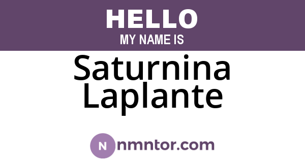 Saturnina Laplante