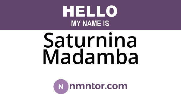 Saturnina Madamba