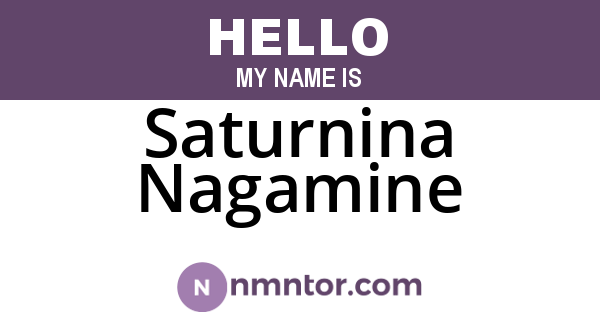 Saturnina Nagamine